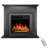 36" Electric Fireplace Mantel with Remote Control and Adjustable Flame-1588213773