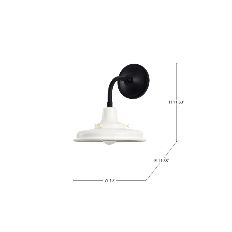 Ander Morris - Lanterne d'extérieur, Noir, Blanc, H 11,63 po x l 10 po x P 11,38 po