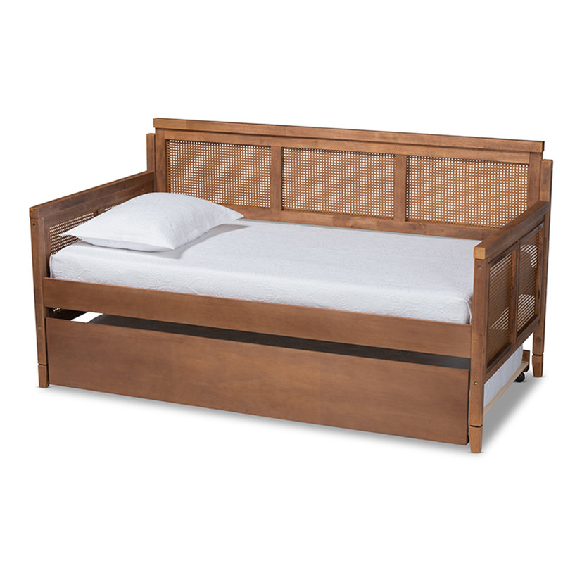 Solid Wood Daybed with Trundle Bed