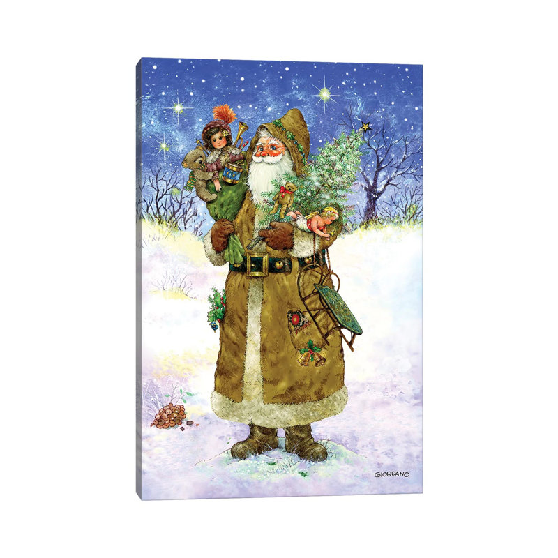 Old World Santa - Wrapped Canvas Print, 30.48 cm H x 45.72 cm W