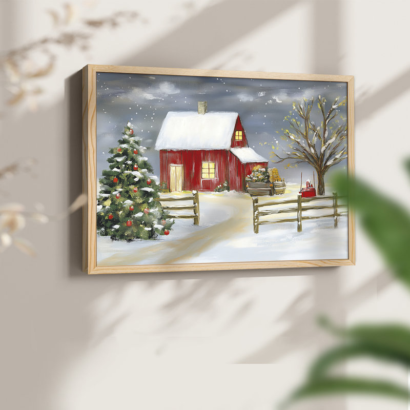 Art de Noël - DCCD - Reproduction encadrée - Restickable, Naturel, H 16 po x l 20 po