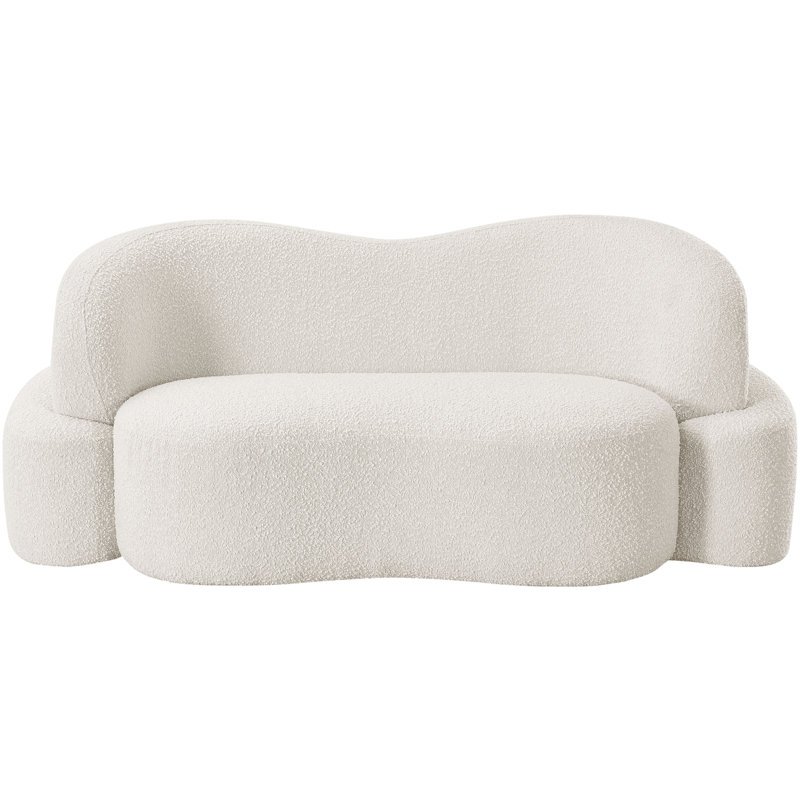 Hooda Upholstered 68'' Loveseat, Cream Boucle Fabric