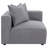 Grey Corner Chair With Accent Pillow