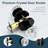 Cielsa Dawn Glass Door Knobs Interior with Lock, Crystal Door Knobs (Matte Black, Privacy，3pack-Set)