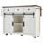 53.7" Farmhouse Kitchen Island with Power Outlet, 2 Sliding Barn Door Kitchen Storage Island with Drop Leaf, Spice Rack Rolling Kitchen Cart on Wheels, for Home, Kitchen and Dining Room-129458688-129458689