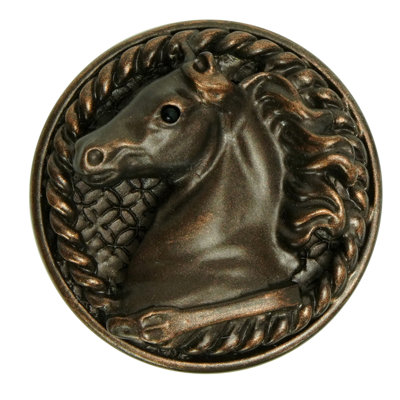 Cheval Americana avec poignée à corde en finition bronze huilé
