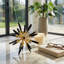 Décoration décorative en métal et pierre de verre pour décoration de table - Décoration de salon ou de maison - 8 po, noir-1457469267-1446100466