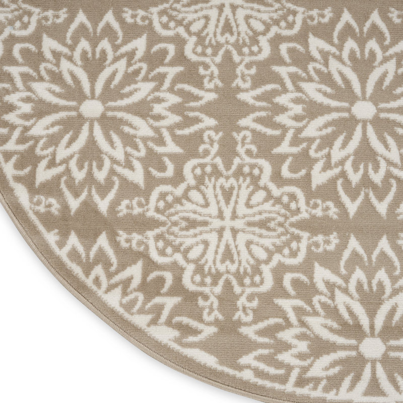 Crisette Floral Area Rug, Round 5'3"