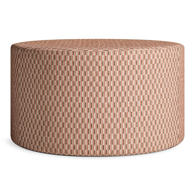 Bumper Round Ottoman, Sunbrella Clay