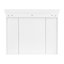 Armoire de rangement murale blanche 35 po x 28 po avec porte miroir-159158411