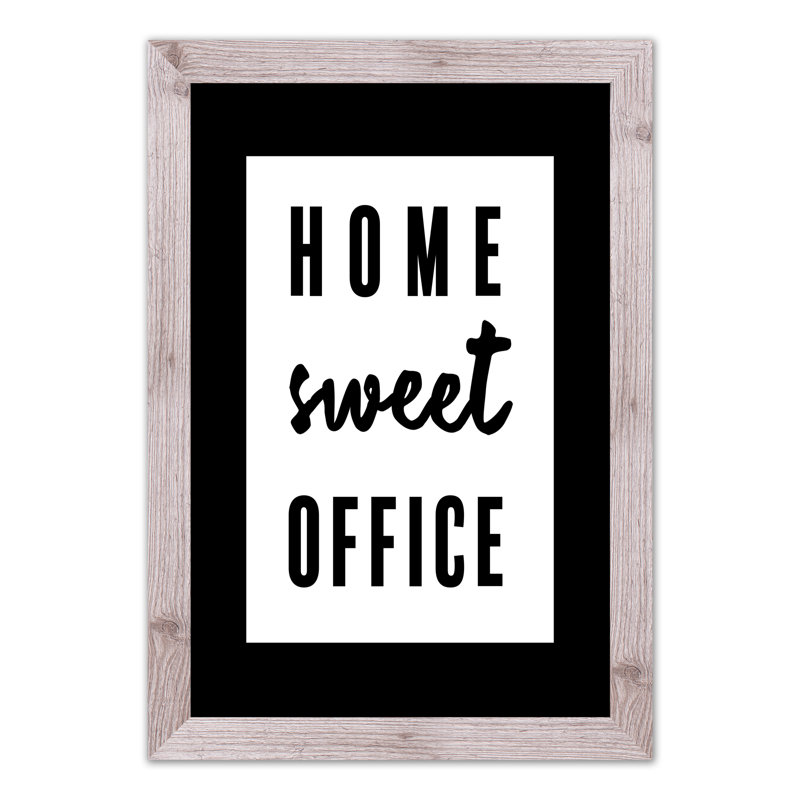 Home Sweet Office, reproduction encadrée, H 30 po x l 20 po x P 0,75 po