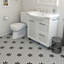 Metro 1" Hex Glossy White with Snowflake 10-1/4" x 11-7/8" Porcelain Mosaic Tile
