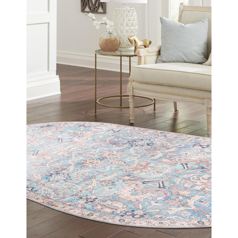 Enger Chenille Indoor Rug, Oval 4'1" x 6'1"