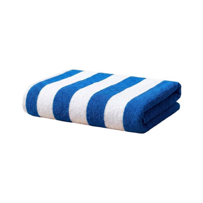 Striped Cottons Beach Towel Absorbent Dry Pool Towel For Adults 70x150cm
