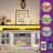 65.7" W Farmhouse LED TV Stand, TV Console Table with USB Port and Outlet-288060666