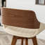 Tabouret de bar pivotant en similicuir 19,1 po avec structure en bois massif Jobani -105703075