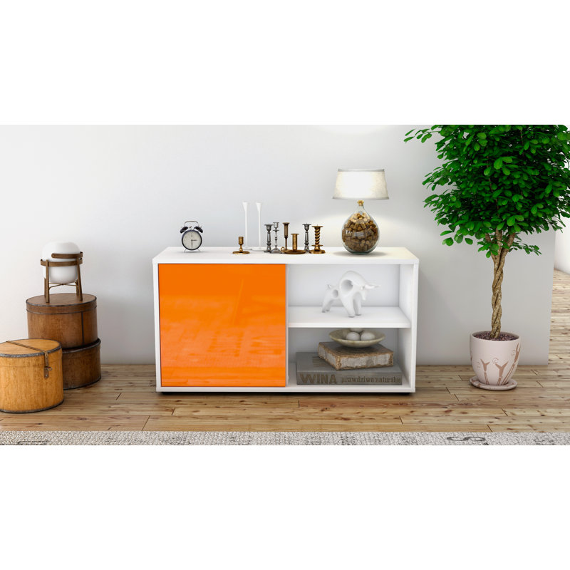 Jaren 91.8cm W Chest of Drawers, White/Orange