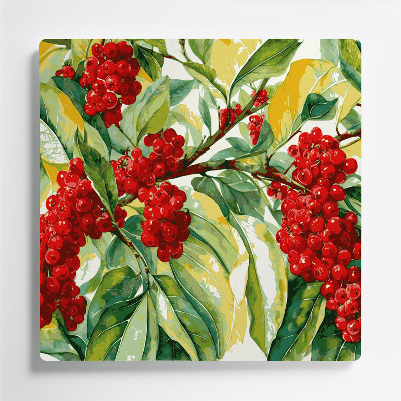 Art mural en métal «Fruit Miracle Fruit» brun, H 8 po x l 8 po