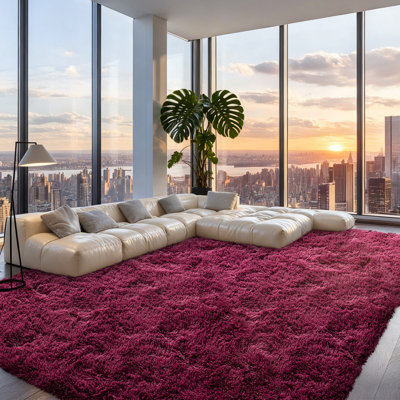 Silk-Cloud Series - Tapis élégant en velours de qualité supérieure, microfibre soyeuse lisse au toucher, antidérapant et sans poils pour la chambre à coucher