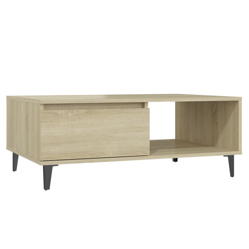 Staveley Four Leg Coffee Table with Storage, Sonoma Oak/Black