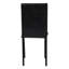 De 4 chaises d'appoint à structure en métal, siège en similicuir brun, finition noire, capacité de poids de 250 lb pour les chaises, largeur de 17,15 po-1025560660