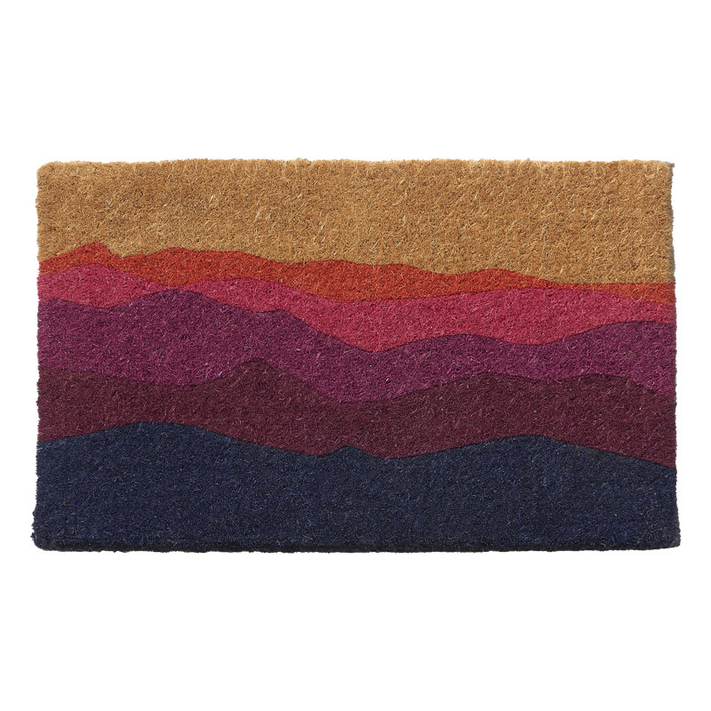 Paillasson Teshika Shades of Dawn, Shades of Dawn - Red Multi, 18" x 30" - Thick