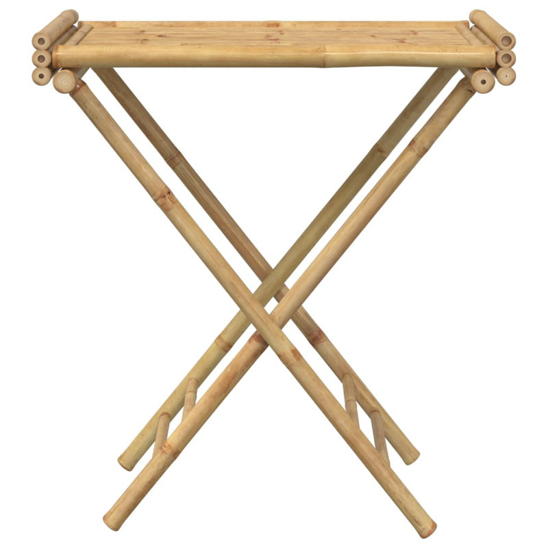 Vidaxl Folding Tray Table 27.8"X16.7"X31.5" Bamboo