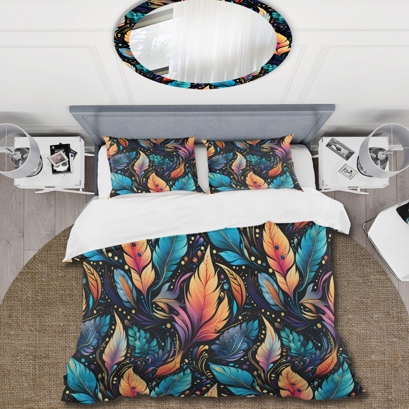 Ensemble de housse de couette Artistic Gypsy Boho, Housse de couette pour très grand lit et 2 très