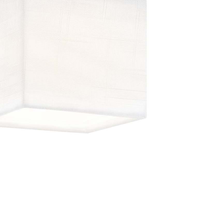Textile - Marco LED Cube Fabric Flush-Mount - White Linen, White Linen