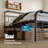 Marple 40 Inch Bed Frame With Headboard And Footboard, No Box Spring Needed Heavy Duty Metal Platform, Premium Steel Slat Mattress Foundation With Storage, Noise Free Iron-Art Bed Frame-1100151028