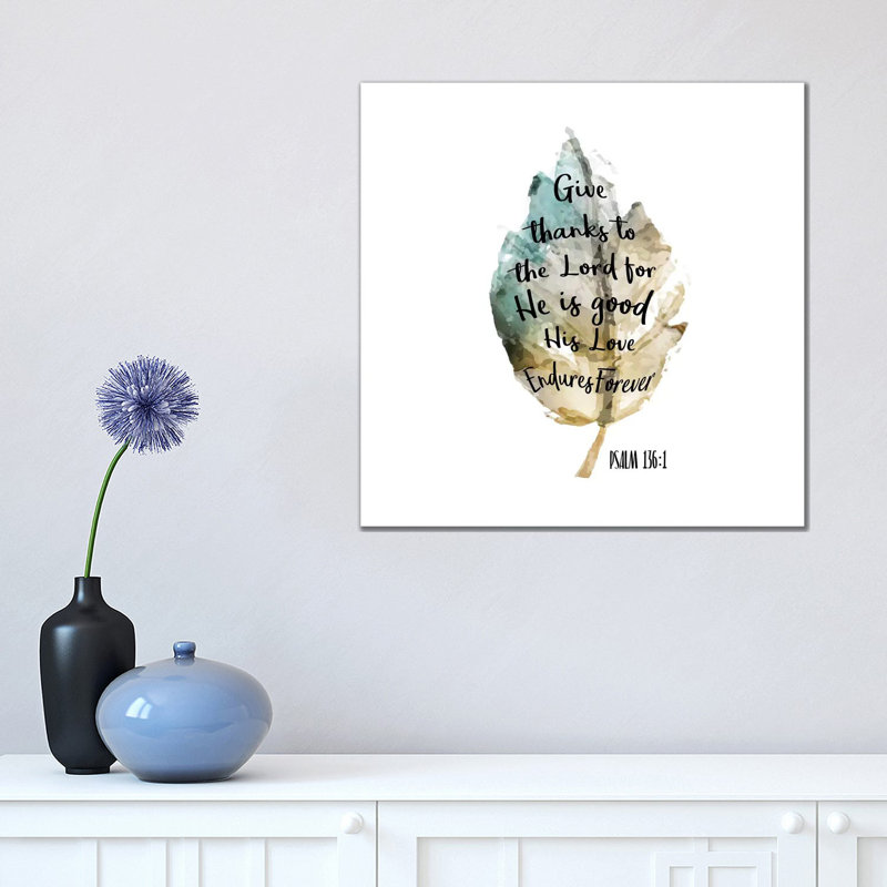 Psalm Leaf III by Kimberly Allen - Wrapped Canvas Painting, 45.72 cm H x 45.72 cm W x 1.91 cm D