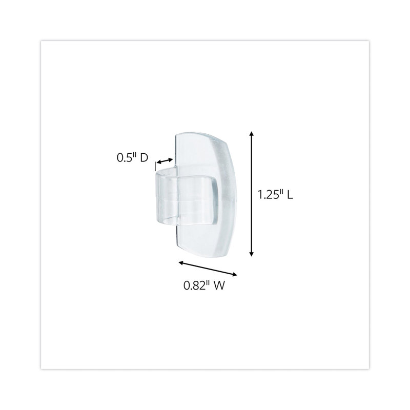 Small Clear Plastic Outdoor Light Clips with Foam Strips - 16 Pack