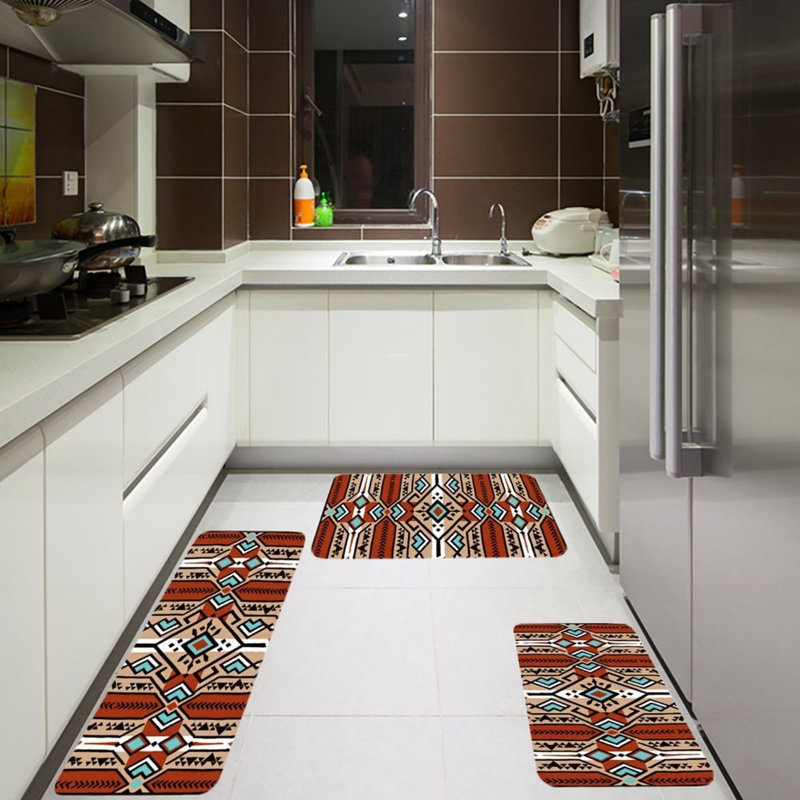 Ensemble de 3 tapis de cuisine Tribal