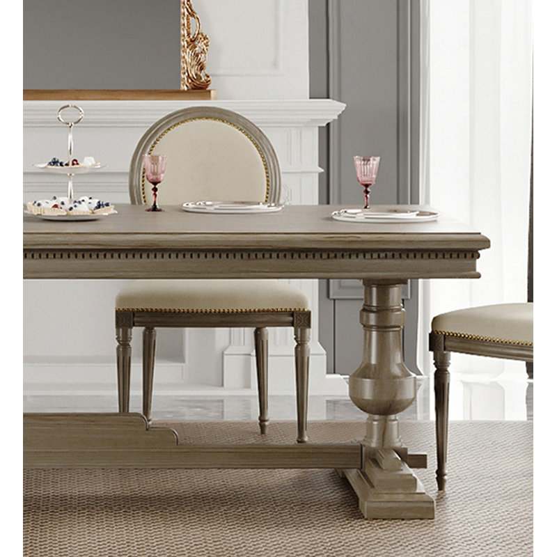 Table de salle à manger de style américain en bois massif vieilli rétro, H 29,53 po x L 70,87 po x l 31,5 po