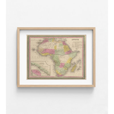 «Afrique 1849» par Vintage, carte antique, décoration murale, carte ancienne très grande, rétro carte d'Afrique, carte d'Afrique rétro
