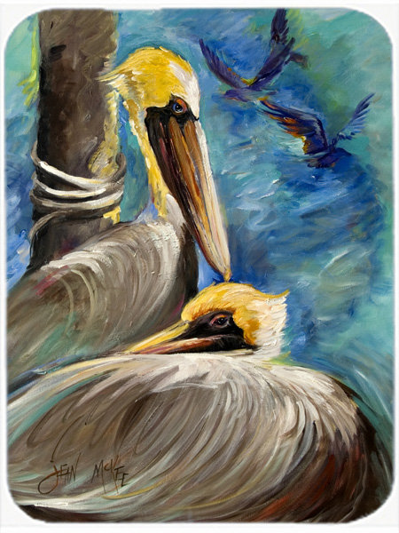 Caroline's Treasures Pelicans Remembering Glass Cutting Board