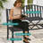Outdoor Bench, Garden Bench,Outdoor Metal Frame Patio Park Bench with a Small Table,for Porch, Lawn,Garden,Yard-280570175