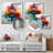 Colorful Chandelier Luminary Treasures II - Chandelier Metal Wall Art-521739012