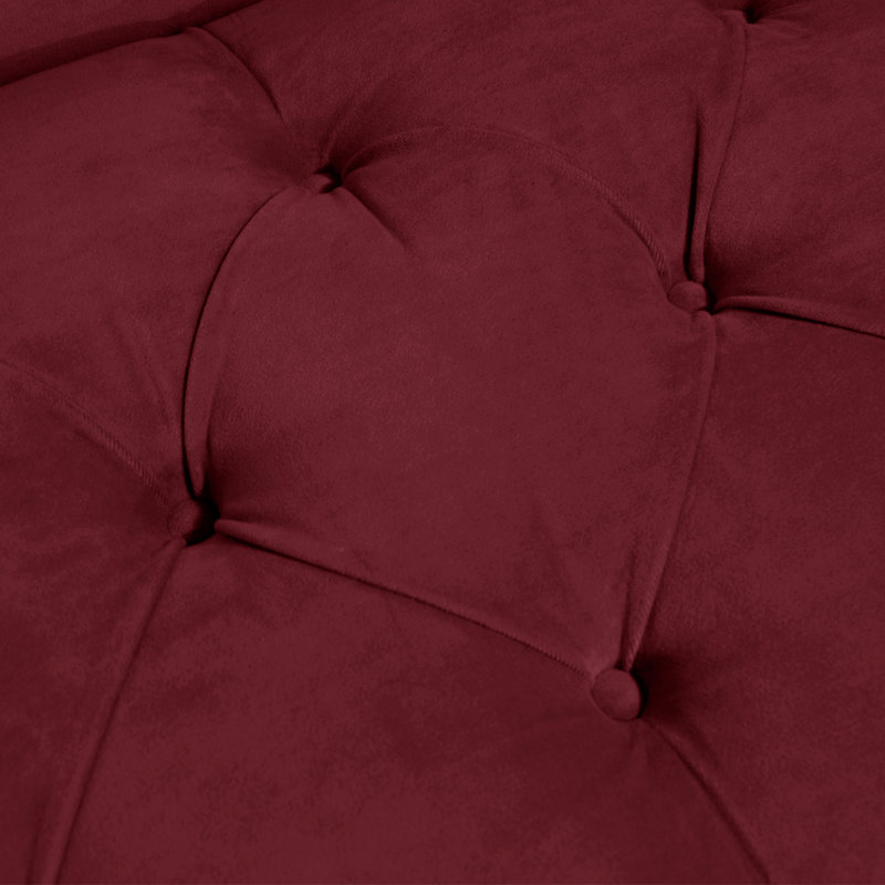 Chaise longue à accoudoirs roulés Angelica, Velours baie classique