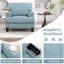 Fauteuil rembourré avec rangement intérieur pour accoudoirs-448415064