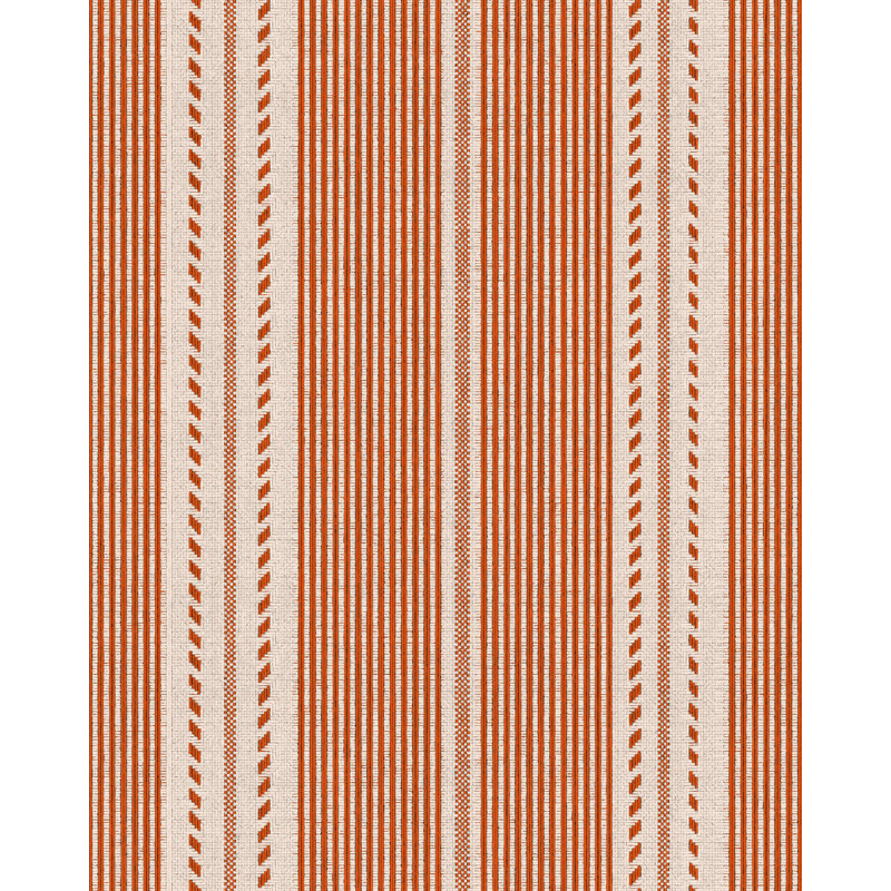 Tales Of Maghreb Striped Wallpaper Roll, Orange/Taupe