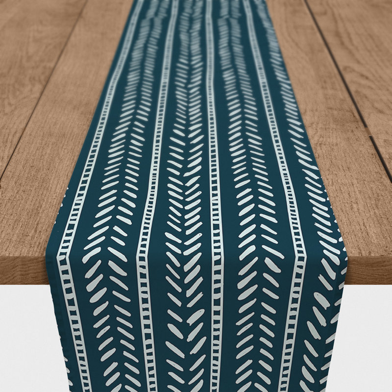 Geometric Cotton Blend Table Runner