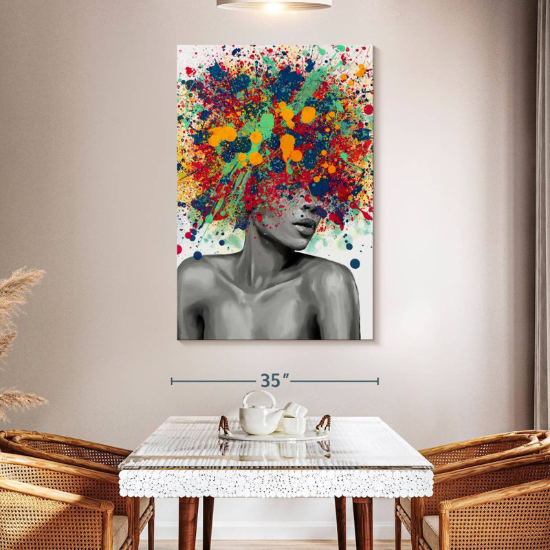 Leisha Afro Pop I, 51" H x 34" W