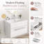 Ensemble de meuble-lavabo simple sur pied 24 po avec lavabo Modern Green