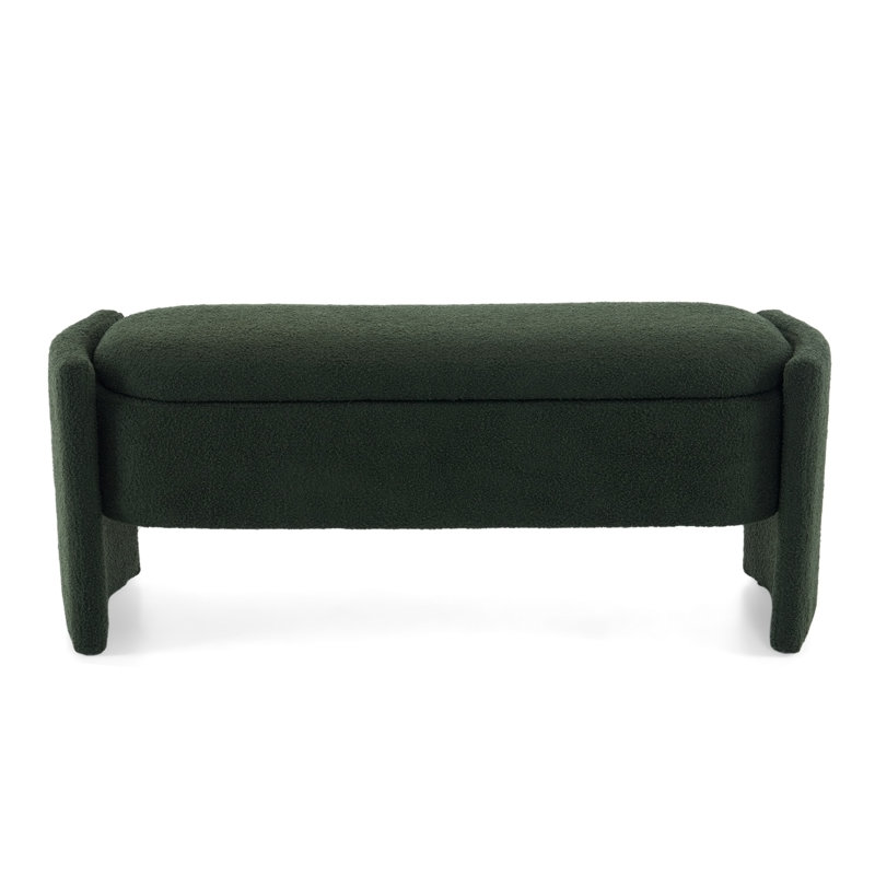 Élégant banc de rangement avec repose-pieds en forme de boucle avec un design simple et grand