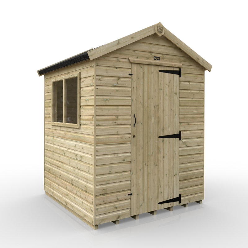 Tiger 6 Ft. W x 6 Ft. D Shiplap Apex Wooden Shed