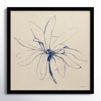 Modern Vintage Floral I Indigo by Everlean - Single Picture Frame Print