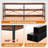 Industrial TV Stand for TVs up to 70 Inches, 63" Entertainment Center with LED Lighting, TV Console with 3-Tier Open Storage Shelves-306731271
