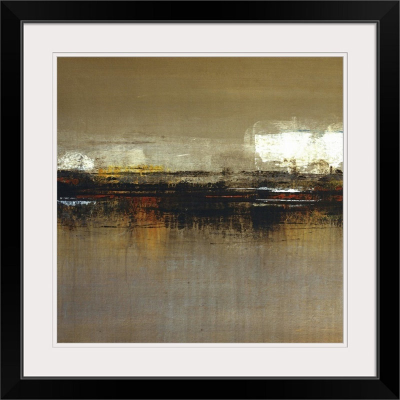 « rustique view i », reproduction, H 28 x l 28 po x P 1 po, Cadre noir