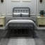 Metal Platform Bed Frame,Victorian Style Headboard/Footboard/Under Bed Storage/No Box Spring Needed